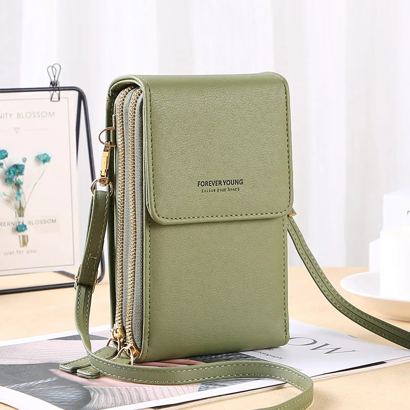 Geestock zadig Women's Touch Screen Shoulder Bag Soft Leather Wallet Purse