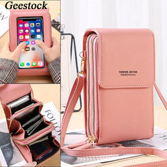 Geestock zadig Women's Touch Screen Shoulder Bag Soft Leather Wallet Purse
