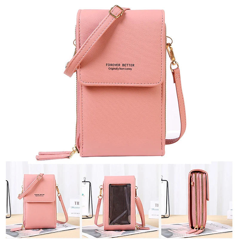 Geestock zadig Women's Touch Screen Shoulder Bag Soft Leather Wallet Purse