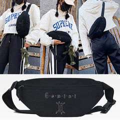 Gemini Print Waist Bag Chest Pack Bum Bag Shoulder Chest Pack Crossbody