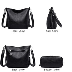 Genuine Leather Tassels Ladies Hand Crossbody Bags For Women Purses And Handbags