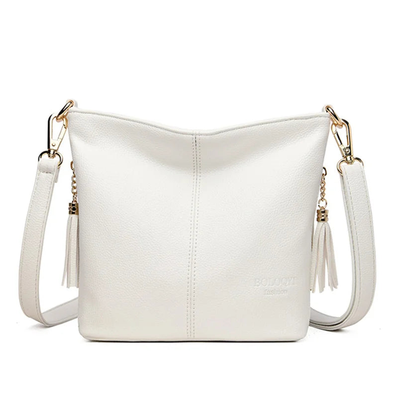 Genuine Leather Tassels Ladies Hand Crossbody Bags For Women Purses And Handbags