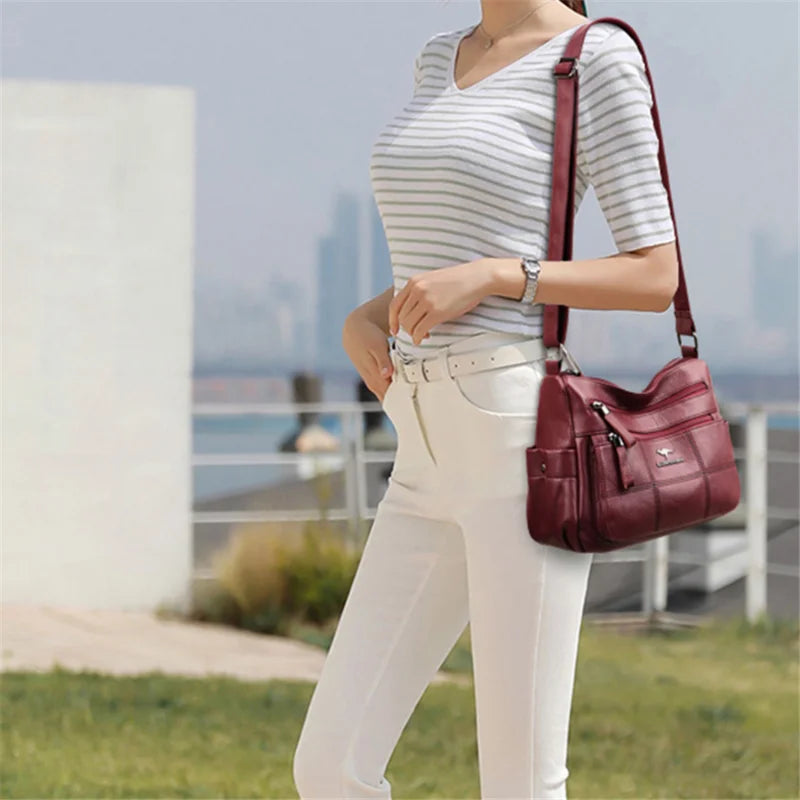 Leather Sac Handbags Women Bags Shoulder Crossbody Hand Bags for Women Purses