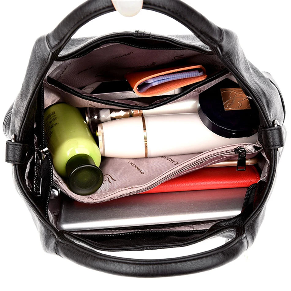 Soft Leather Handbags High Women Bag Small Casual Female Messenger Shoulder Bag