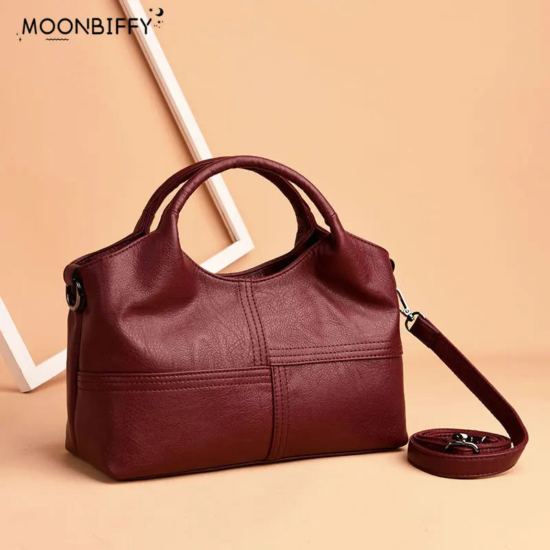 Soft Leather Handbags High Women Bag Small Casual Female Messenger Shoulder Bag