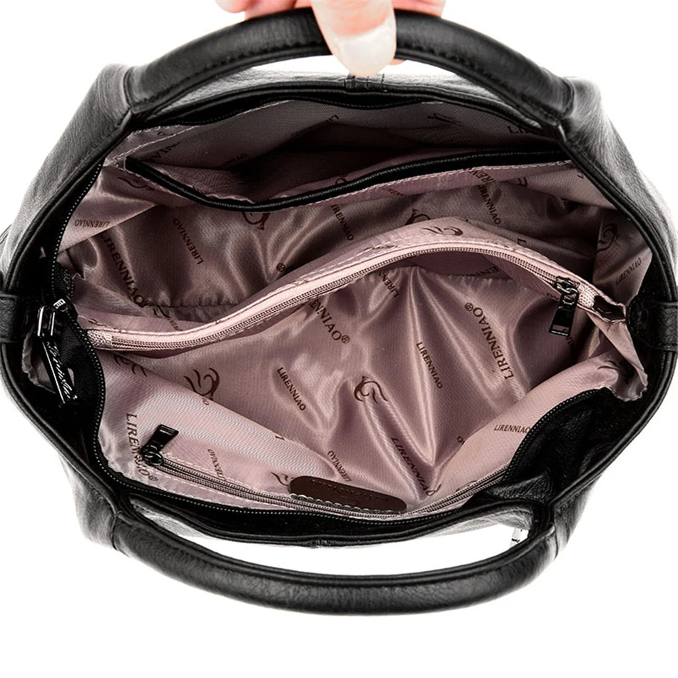 Soft Leather Handbags High Women Bag Small Casual Female Messenger Shoulder Bag