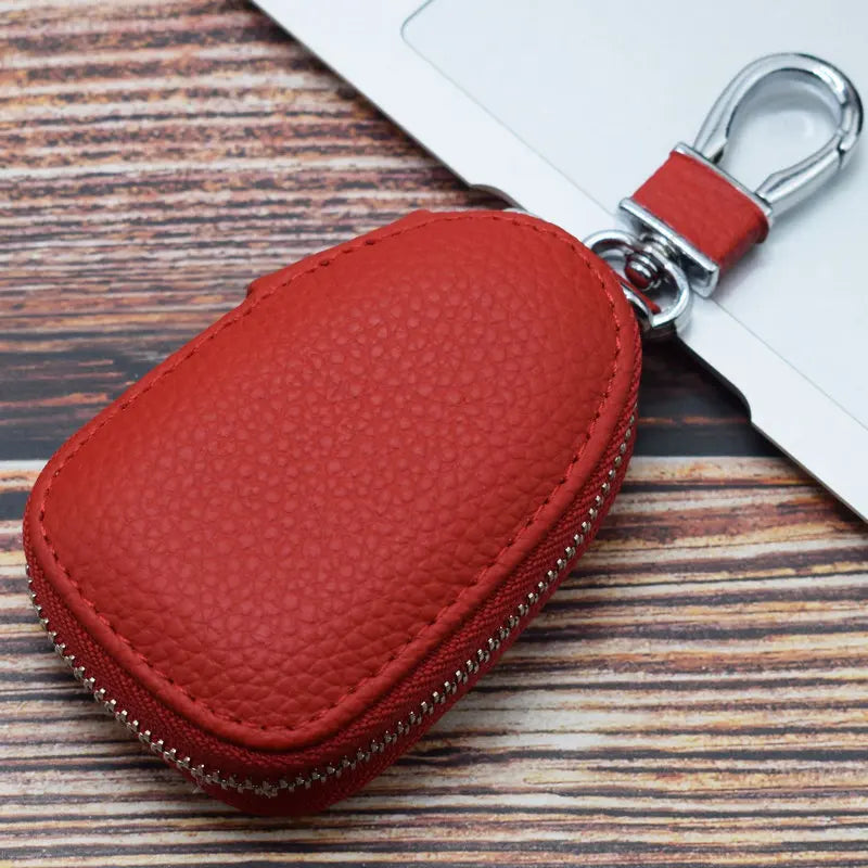 Leather Car Key Wallets Key Holder Keys Organizer Covers