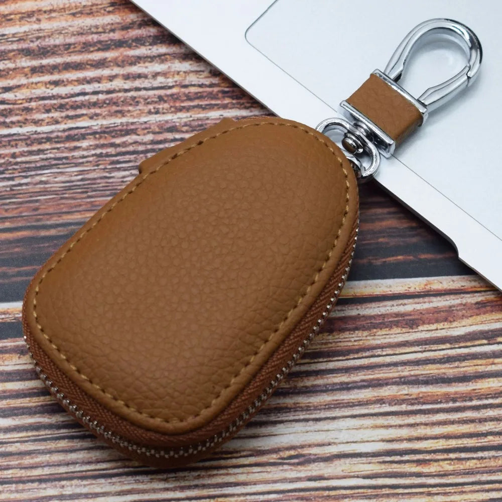 Leather Car Key Wallets Key Holder Keys Organizer Covers
