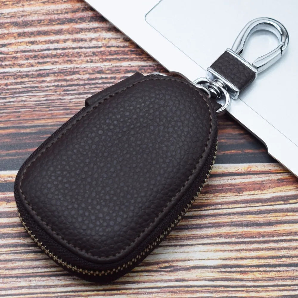 Leather Car Key Wallets Key Holder Keys Organizer Covers