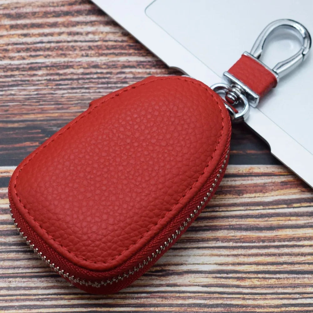 Leather Car Key Wallets Key Holder Keys Organizer Covers