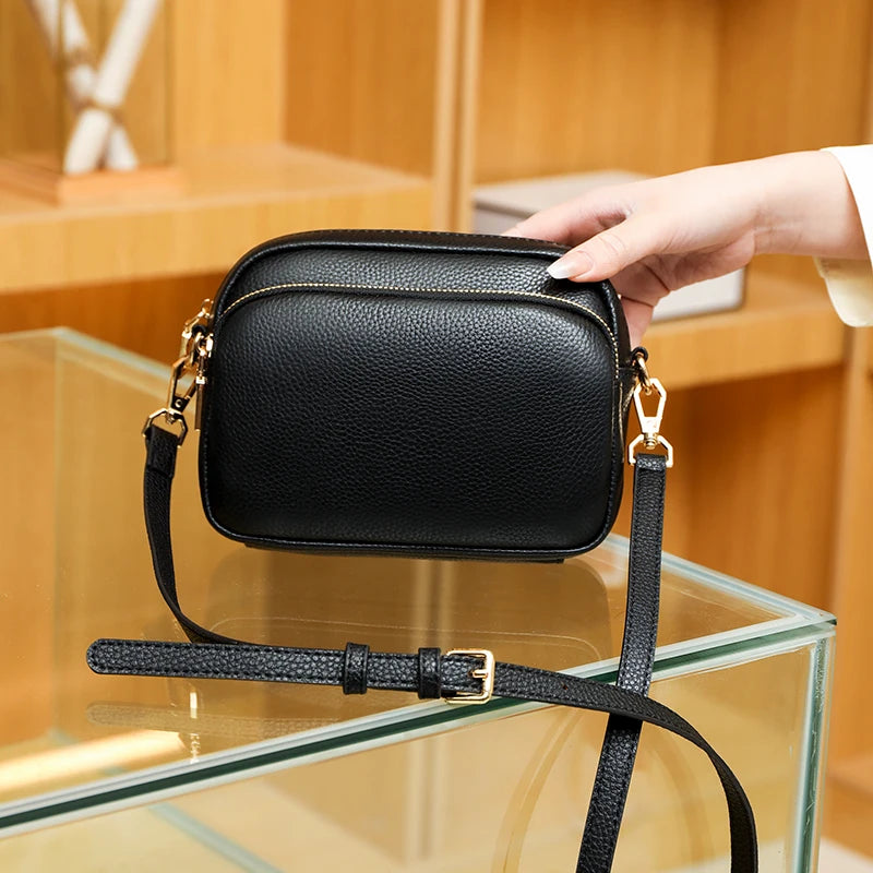 Cowhide Top Layer Leather Women Bag Shoulder Bag Ladies CrossBodyBag