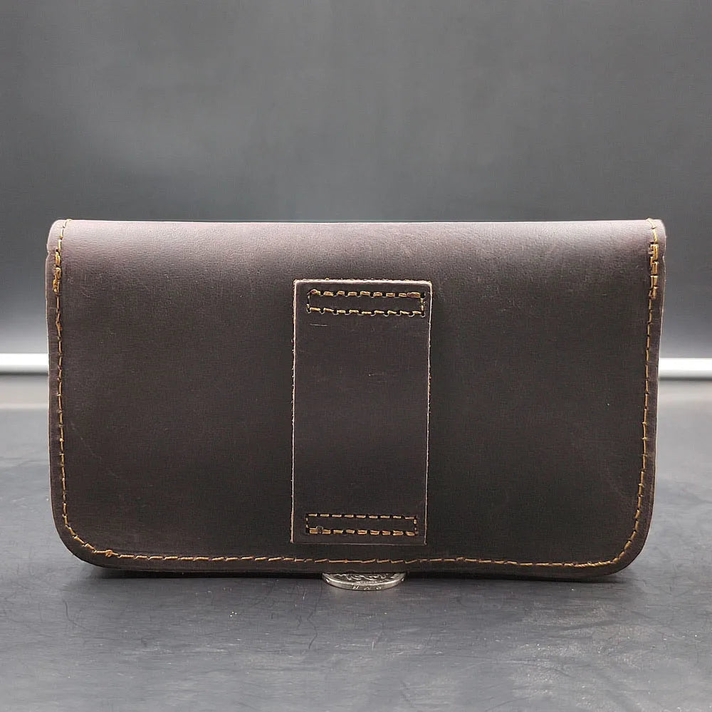 Men's Leather Waist Pack Fanny Pack for Travel