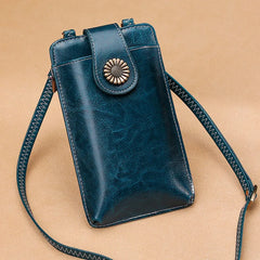 Women's Mini Leather Shoulder Bag Messenger Crossbody Phone Bag