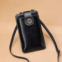 Women's Mini Leather Shoulder Bag Messenger Crossbody Phone Bag