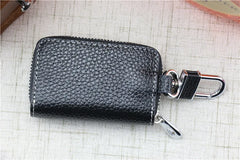 Cowhide Smart Key Holder with Transparent Window