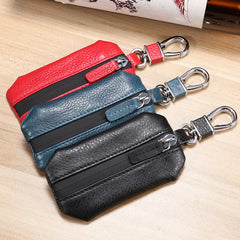Leather Car Key Case Men Women Wallets Key Holder Housekeeper Keychain Cover