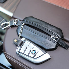 Leather Car Key Case Men Women Wallets Key Holder Housekeeper Keychain Cover