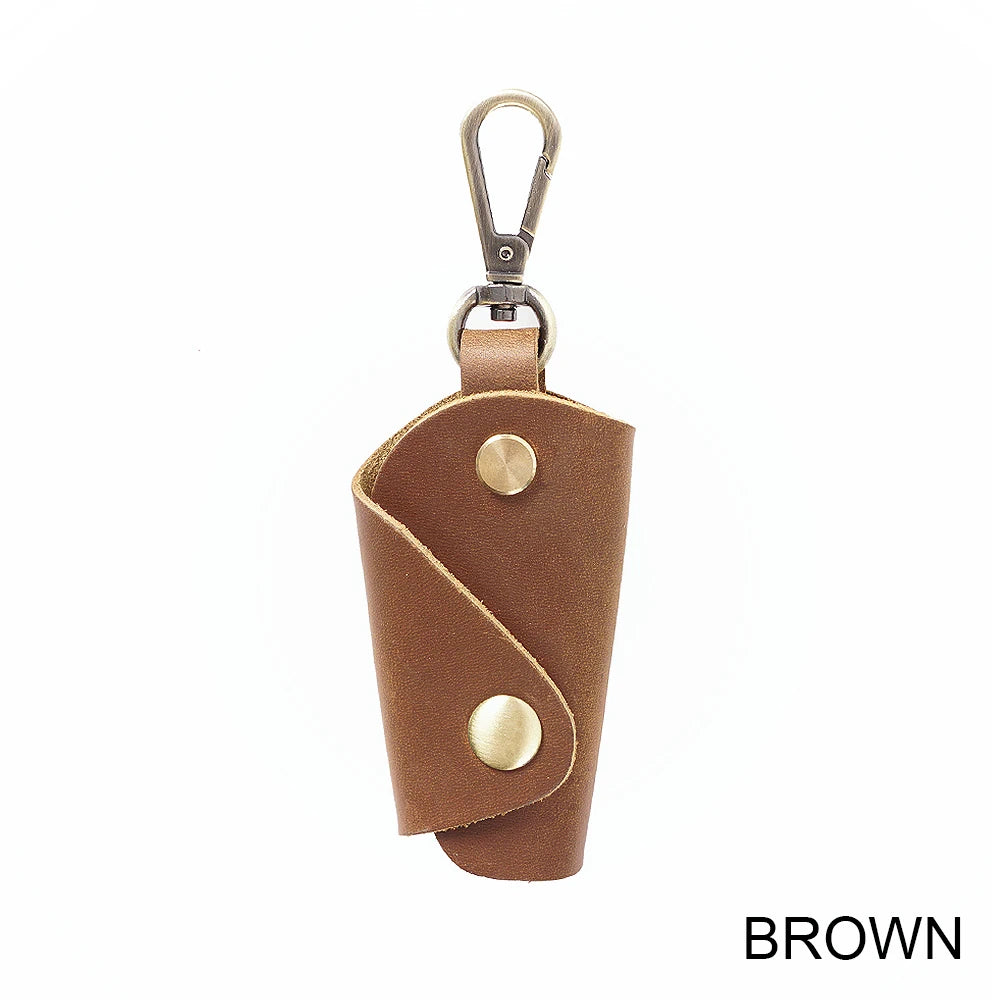 Leather Car Key Case on Waist Small Key Pouch Key Organizer Key Bag