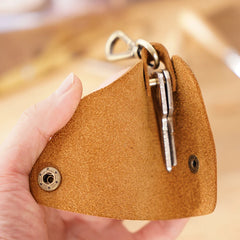 Leather Car Key Case on Waist Small Key Pouch Key Organizer Key Bag
