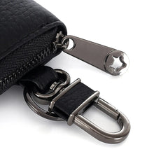 Leather Car Key Holder Wallets Men Women Zipper Key Case Bag