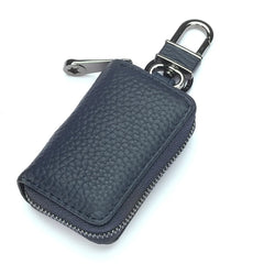 Leather Car Key Holder Wallets Men Women Zipper Key Case Bag