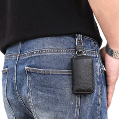 Leather Car Key Wallet Men&Women Waist Hanged Housekeeper Keys Organizer