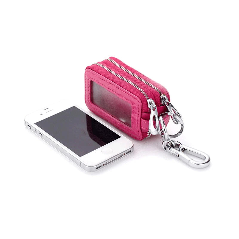 Leather Car Key Women Wallets Holder Housekeeper Ladies Keys Organizer