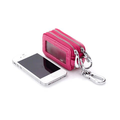 Leather Car Key Women Wallets Holder Housekeeper Ladies Keys Organizer