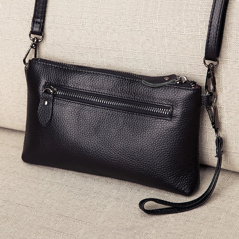 Leather Clutch Bag Small Crossbody Handbag Messenger Shoulder Bag