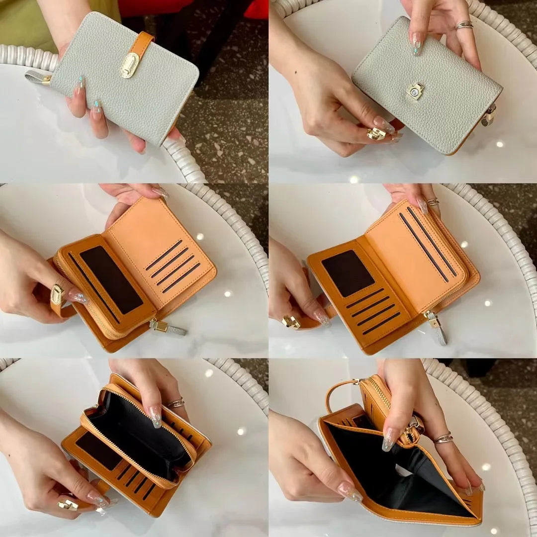 Leather Wallet Money Bag Cell Phone Pocket Ladies Purse