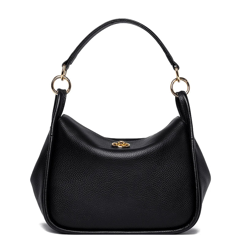 Leather Women Bag Totes High Shoulder Bags Soft Real Cowhide Ladies Handbags