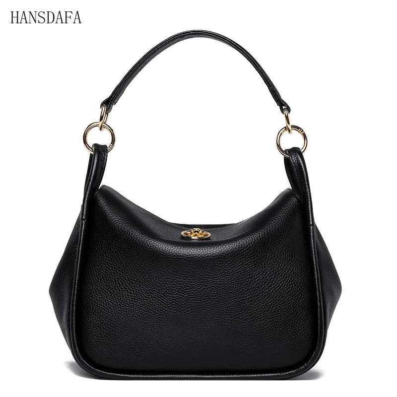 Leather Women Bag Totes High Shoulder Bags Soft Real Cowhide Ladies Handbags