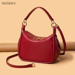 Leather Women Bag Totes High Shoulder Bags Soft Real Cowhide Ladies Handbags