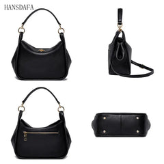 Leather Women Bag Totes High Shoulder Bags Soft Real Cowhide Ladies Handbags
