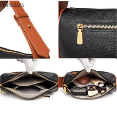 Leather Handbag Women's Bag Large Capacity Shoulder Messenger Bag