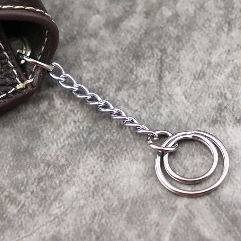 Leather Men Belt Car Key Wallet Waist Hanged Automobile Key Holder