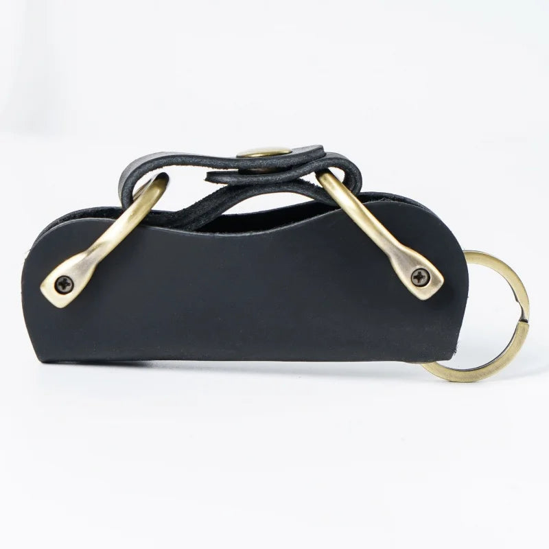 Leather Key Bag Keychain Large Capacity Key Wallet