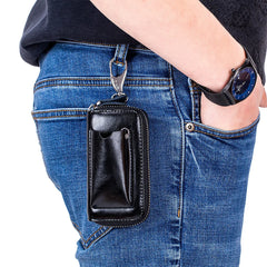Men's Leather Key Wallet Car Key Holder Pouch Bag Case