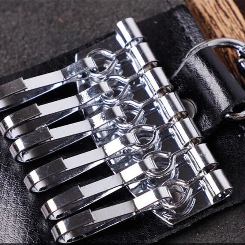 Leather Key Wallets Unisex Men Keychain Holder Organizers Case Mini Pouch