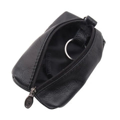Leather Key Wallets Key Holder Car Key Organizer Zipper Key Case Bag