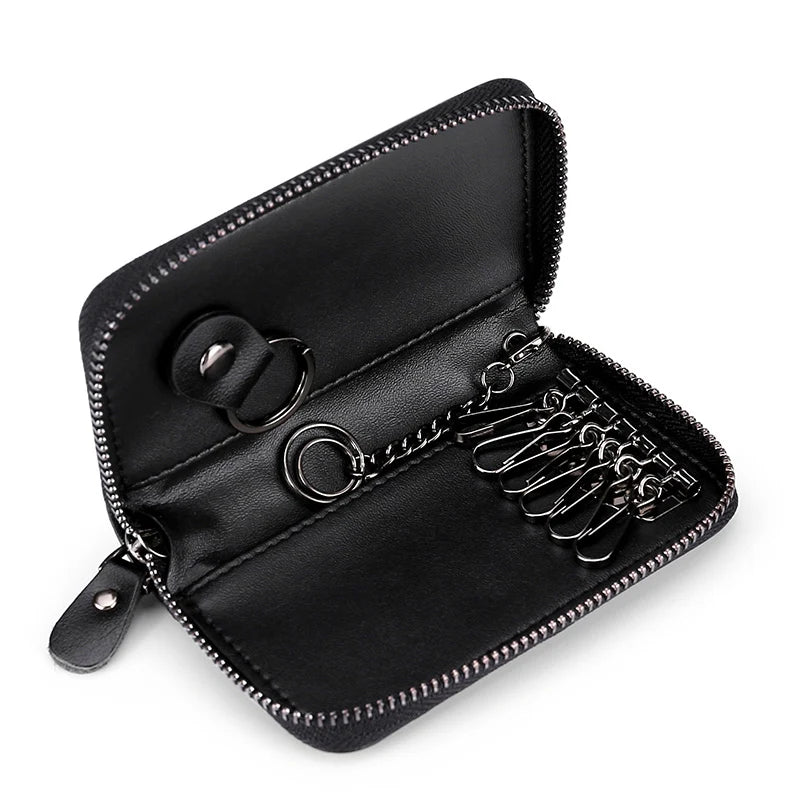 Leather KeyChain Unisex Key Bag Organizer Wallet Holder Smart Housekeeper