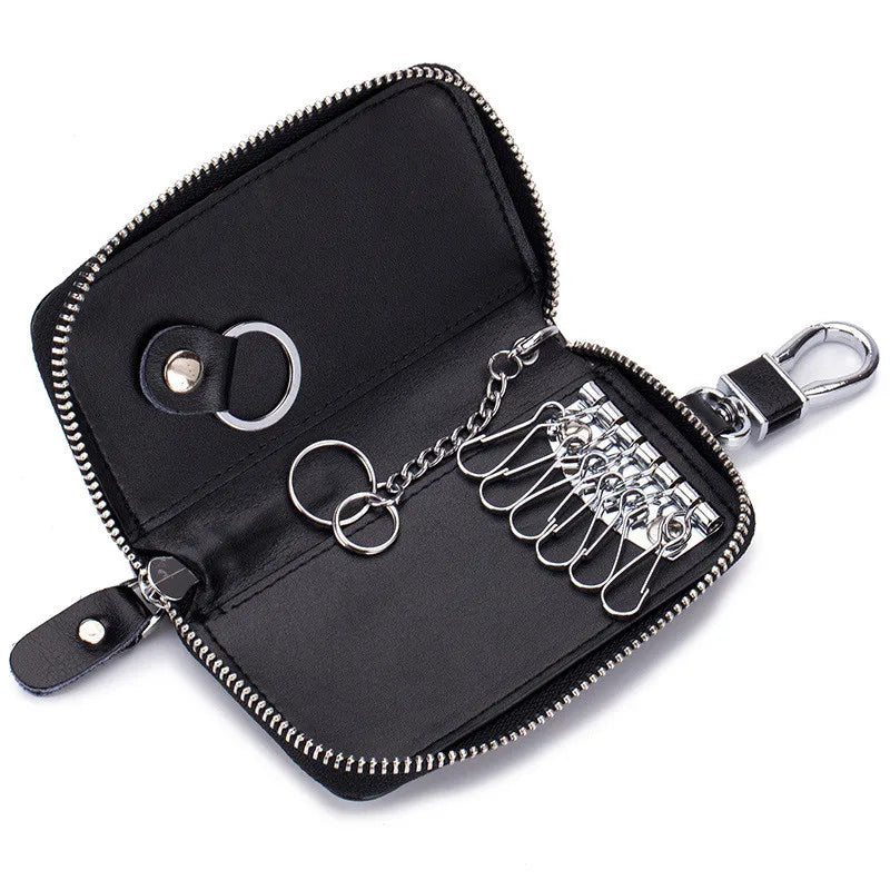 Leather KeyChain Organizer Wallet Holder