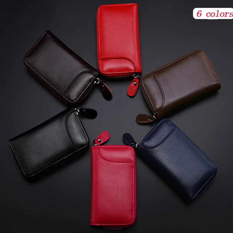 Leather KeyChain Unisex Key Bag Organizer Wallet Holder Smart Housekeeper