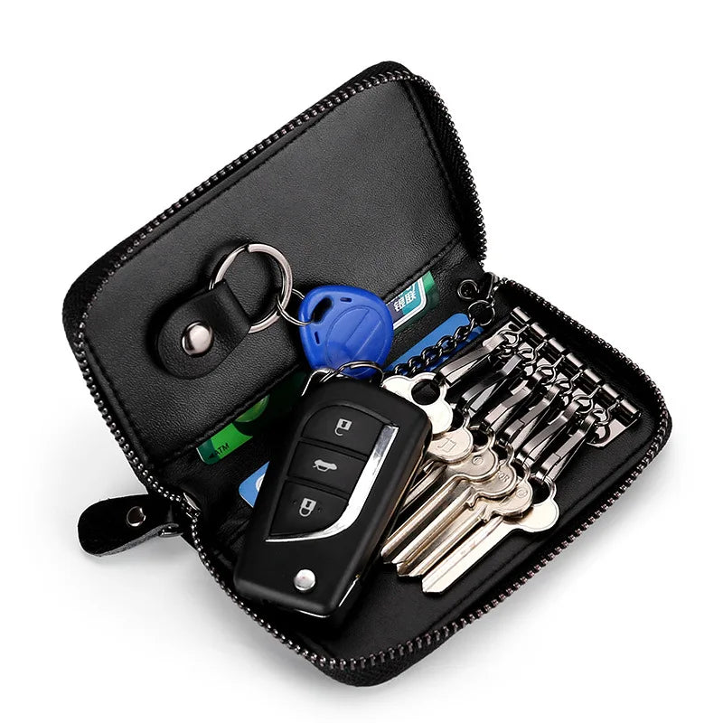 Leather KeyChain Key Bag Multifunction Organizer Wallet Holder