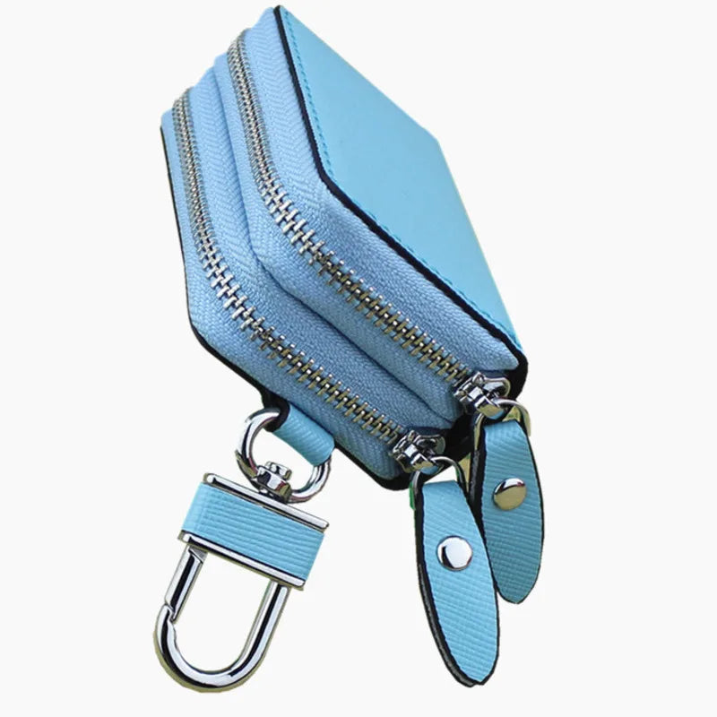 Leather Keychain Holder Car Key Pouch Wallet