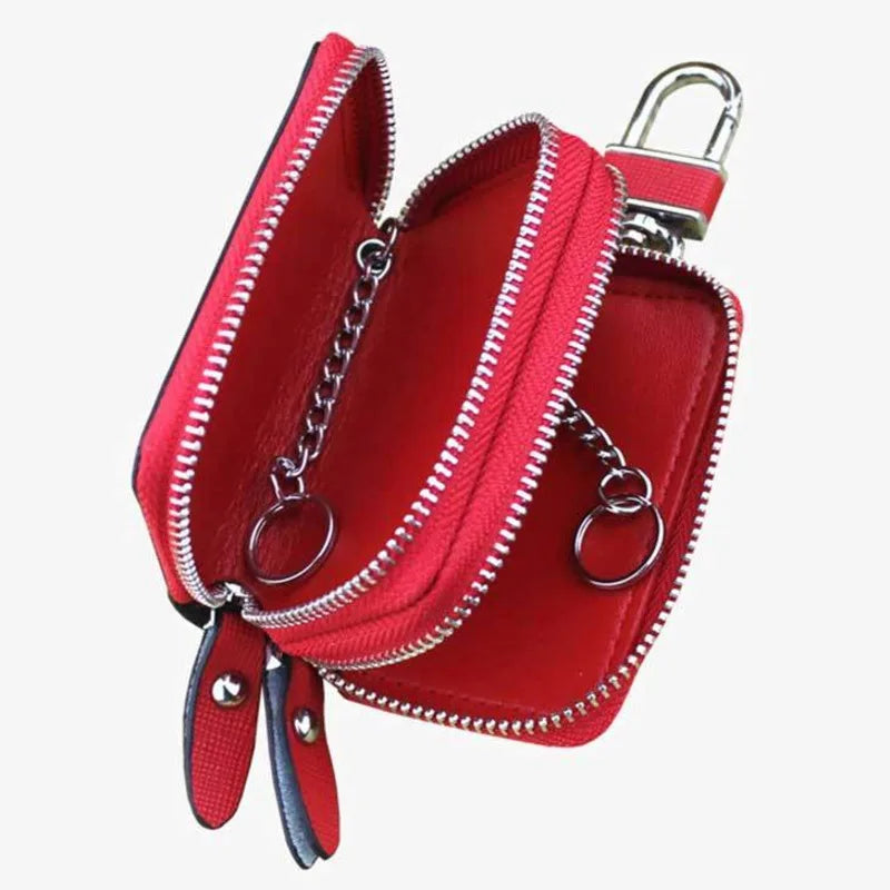 Leather Keychain Holder Car Key Pouch Wallet