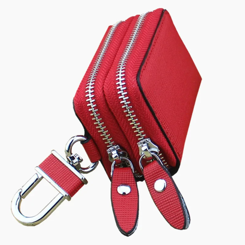 Leather Keychain Holder Car Key Pouch Wallet