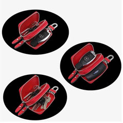 Leather Keychain Holder Car Key Pouch Wallet