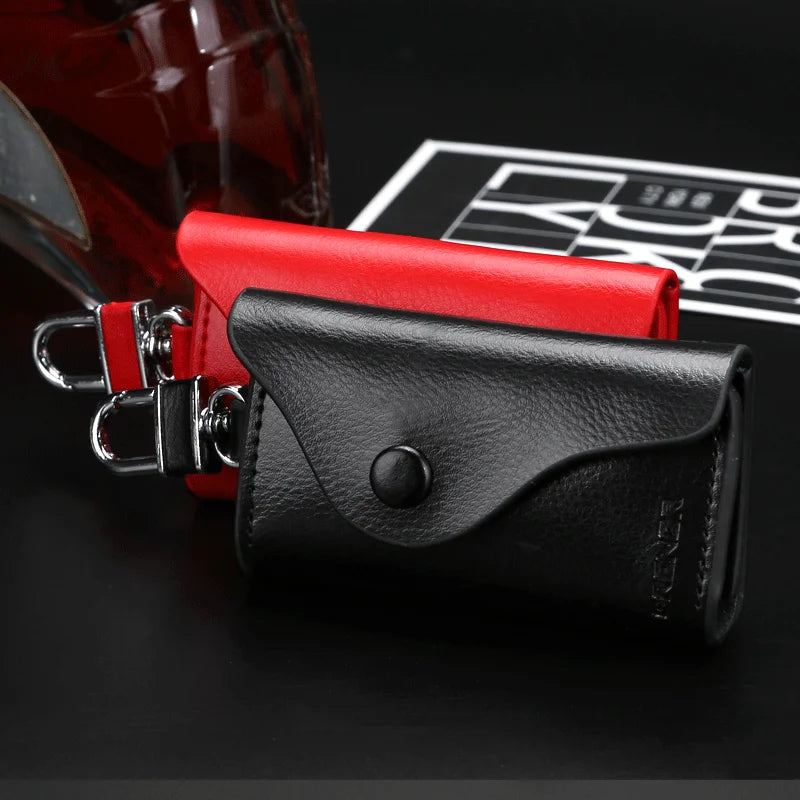Leather Keychain Key Holder Organizer Pouch Cow Split Car Key Bag Wallet