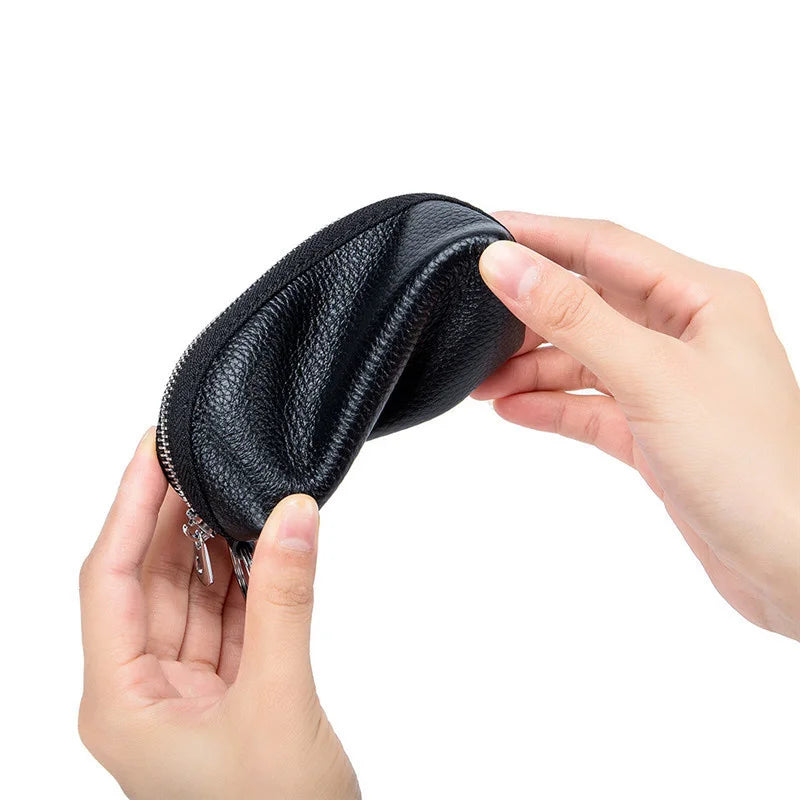 Leather Keychain Men Women Key Holder Organizer Pouch Key Case Wallet